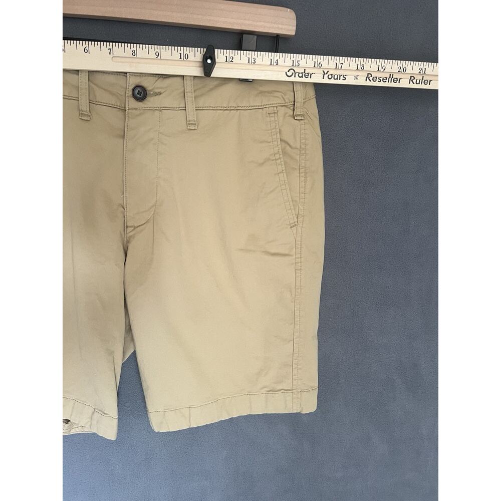 Abercrombie & Fitch Shorts Mens Sz 30 Tan Khaki Chino Stretch Cotton Preppy - Picture 4 of 8